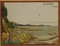 Viewing Noboto Beach at Low Tide from the Salt Coast at Gyotoku (Gyotoku shiohama yori Noboto higata wo nozomu) - Katsushika Hokusai