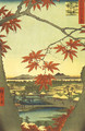 Maple Leaves at the Tekona Shrine, Mamma - Utagawa or Ando Hiroshige