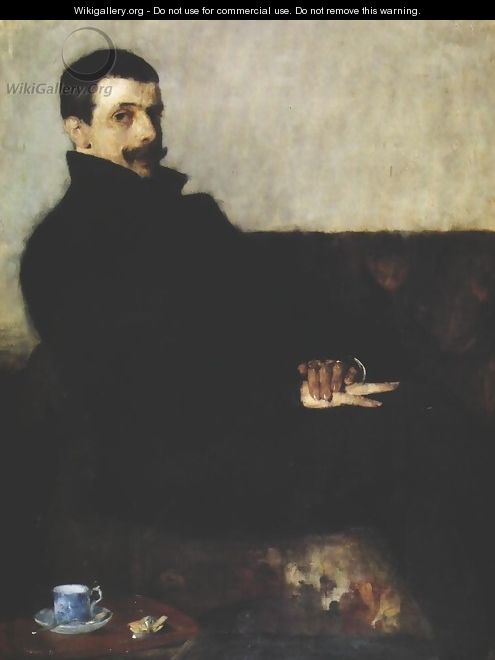 Portrait of Painter Paul Nauen - Olga Boznanska