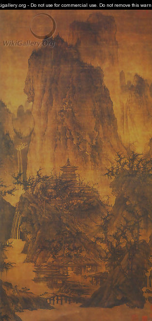 Solitary Temple Amid Clearing Peaks - Li Cheng
