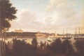 Panorama of Sydney Harbour with Government House and Fort Macquarie from Mrs Macquarie