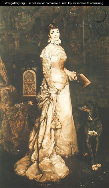 Portrait of Helena Modrzejewska - Thaddaus von Ajdukiewicz