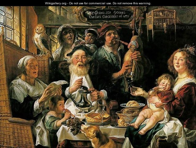 As the Old Sing, So the Young Pipe - Jacob Jordaens
