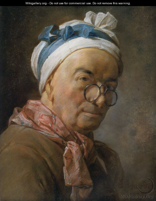 Self-Portrait with Spectacles - Jean-Baptiste-Simeon Chardin