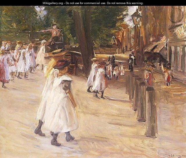 On the Way to School in Edam 1904 - Max Liebermann