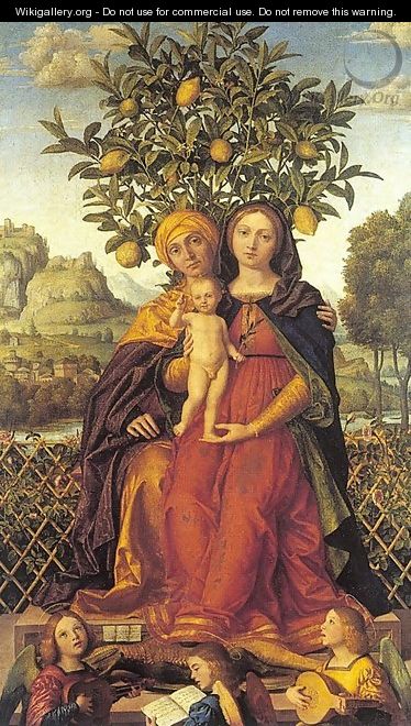 The Virgin and Child with Saint Anne 1510-15 - Girolamo dai Libri