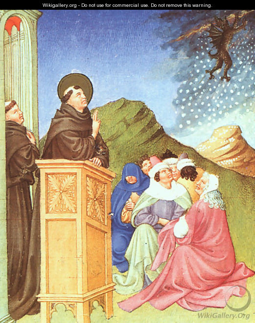 Belles Heures de Duc du Berry -Folio 170- St. Anthony of Padua Stilling a Storm 1408-09 - Jean Limbourg