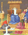 Belles Heures de Duc du Berry -Folio 94- Diocres Expounding the Scriptures 1408-09 - Jean Limbourg