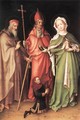 Saints Catherine, Hubert and Quirinus with a Donor c. 1435 - Stefan Lochner