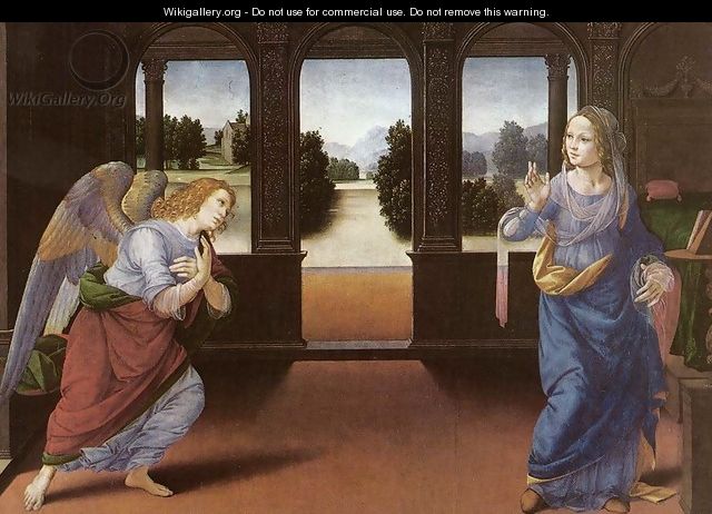 Annunciation (detail) 1480-85 - Lorenzo di Credi