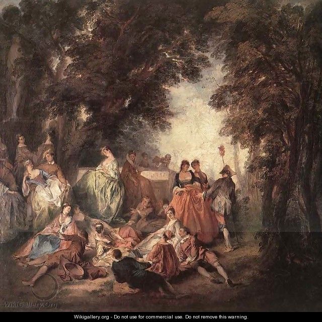 Company in the Park - Nicolas Lancret