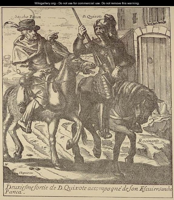Don Quixote and Sancho Pansa 1650-52 - Jacques Lagniet