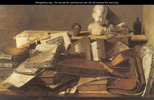 Still Life of Books 1628 - Master Leiden