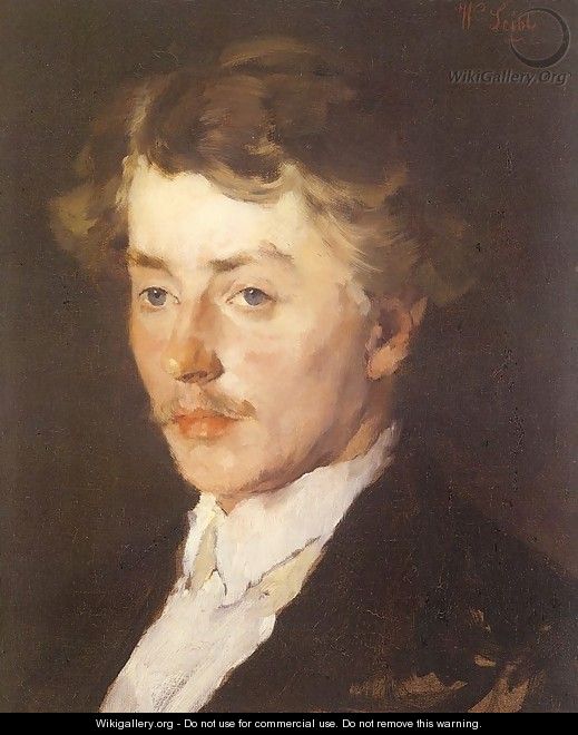Portrait of Wilhelm Trübner 1872 - Wilhelm Leibl