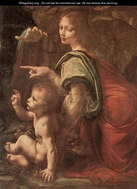 Virgin of the Rocks (detail 2) 1483-86 - Leonardo Da Vinci