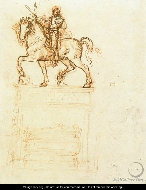 Study for the Trivulzio monument (2) 1508-12 - Leonardo Da Vinci