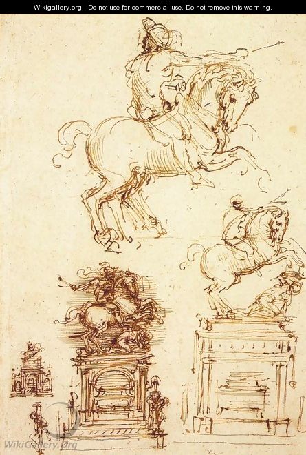 Study for the Trivulzio Equestrian Monument (1) 1508-10 - Leonardo Da Vinci