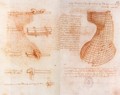 Double manuscript page on the Sforza monument c. 1493 - Leonardo Da Vinci