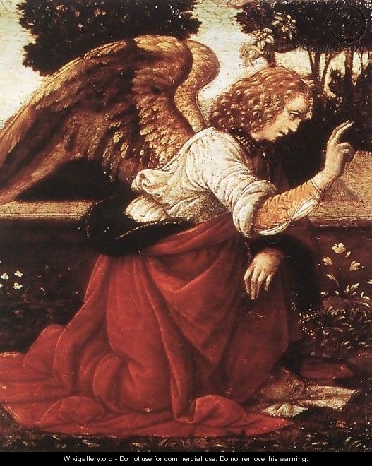 Annunciation (detail 1) 1478-82 - Leonardo Da Vinci