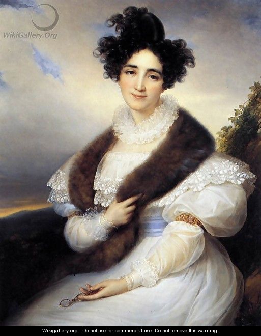 Portrait of Marie J. Lafont-Porcher c. 1835 - Francois-Joseph Kinsoen