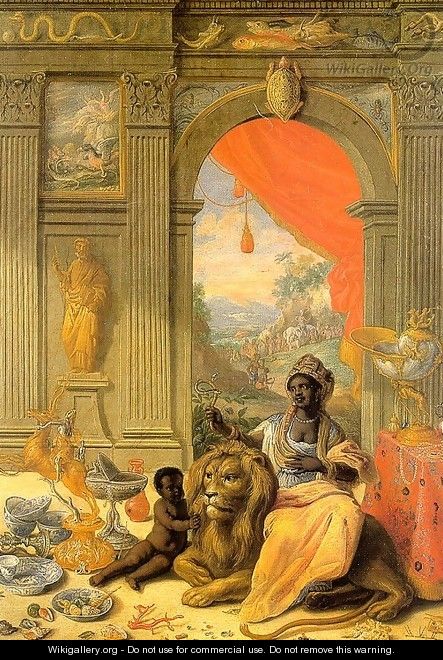 Africa (central panel, detail) 1664-66 - Jan van Kessel