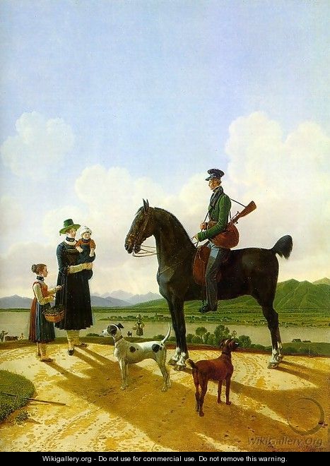 Riders on Lake Tegernsee II 1825 - Wilhelm Von Kobell