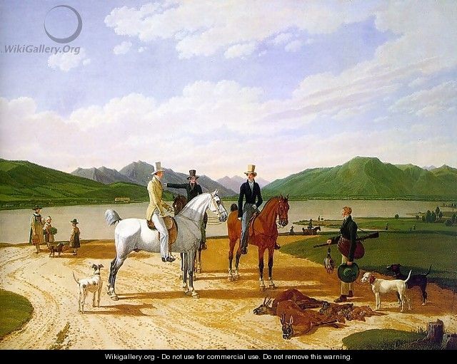 Hunting Party on Lake Tegernsee 1824 - Wilhelm Von Kobell