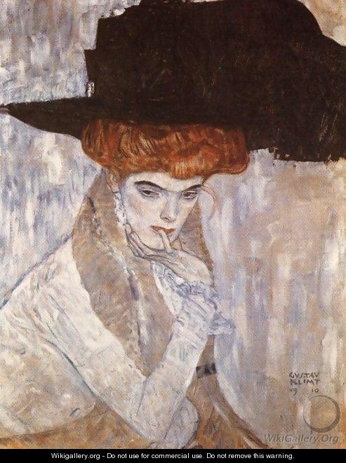 The Black Feather Hat 1910 - Gustav Klimt