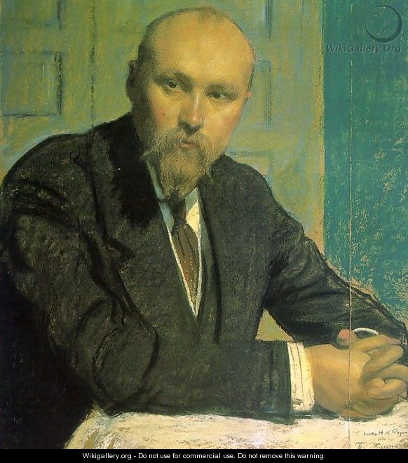Portrait of Nikolai Roerich 1913 - Boris Kustodiev