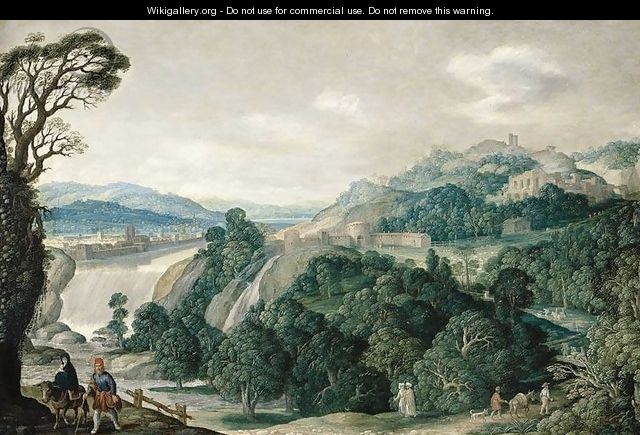 Extensive Landscape with the Flight into Egypt 1620s - Johann Konig