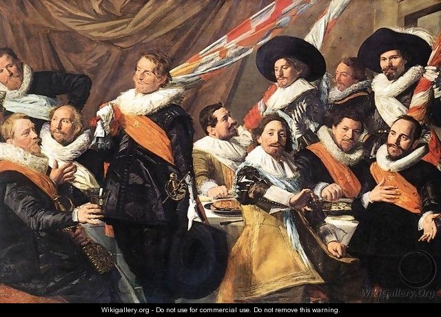 Banquet of the Officers of the St George Civic Guard Company (1) c. 1627 - Frans Hals