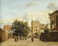 View of a Small Town Square c. 1660 - Jan Van Der Heyden