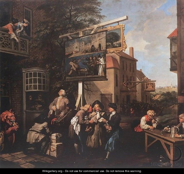 Soliciting Votes 1754 - William Hogarth - WikiGallery.org, the largest ...