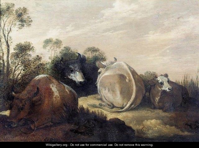 Cattle Resting in a Dune Landscape - Gillis Claesz. De Hondecoeter