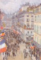 July Fourteenth, Rue Daunou 1910 - Childe Hassam