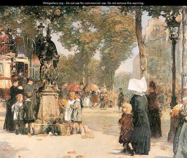 Paris Street Scene 1887 - Childe Hassam