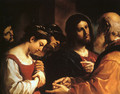 Christ with the Woman Taken in Adultery 1621 - Giovanni Francesco Guercino (BARBIERI)