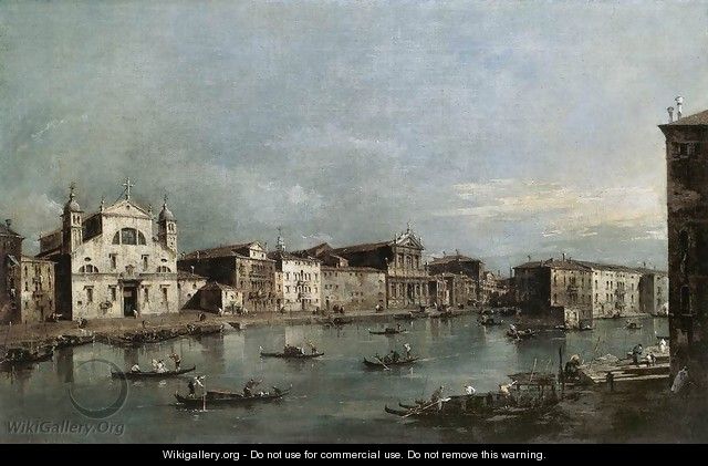 The Grand Canal with Santa Lucia and the Scalzi 1780s - Francesco Guardi