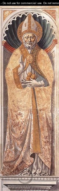 St Nicholas of Bari (on the pillar) 1464-65 - Benozzo di Lese di Sandro Gozzoli