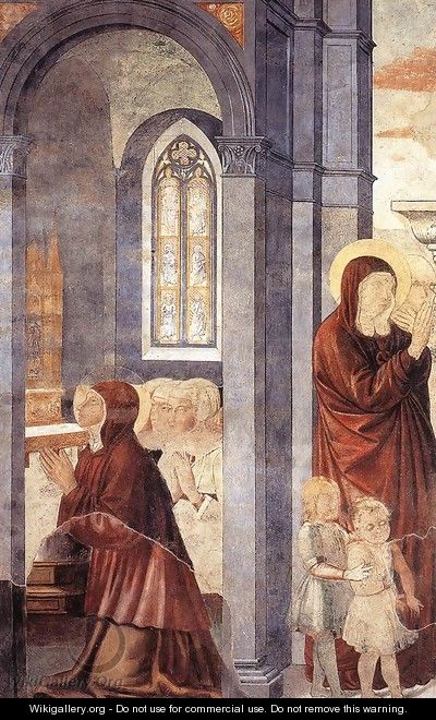 St Augustine Leaving his Mother (scene 3, east wall) 1464-65 - Benozzo di Lese di Sandro Gozzoli