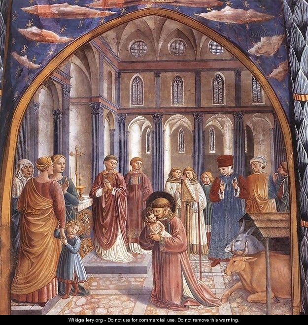 Scenes from the Life of St Francis (Scene 9, north wall) 1452 - Benozzo di Lese di Sandro Gozzoli