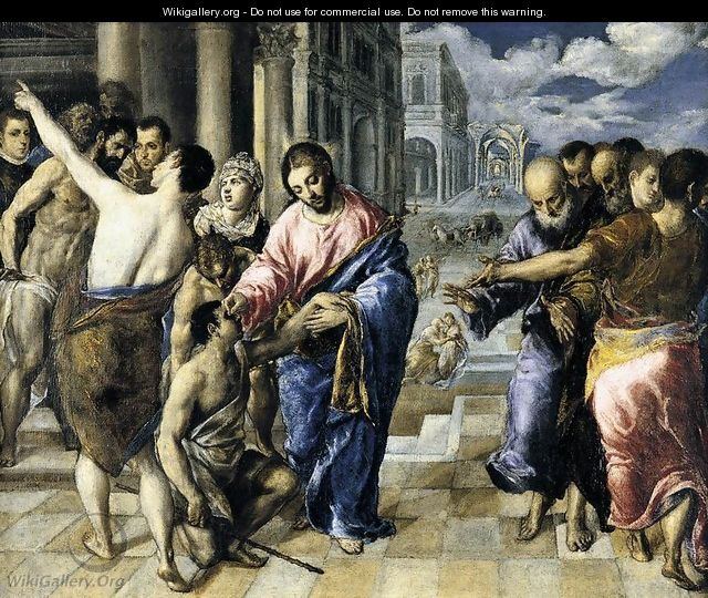 Christ Healing the Blind 1570-75 - El Greco (Domenikos Theotokopoulos)