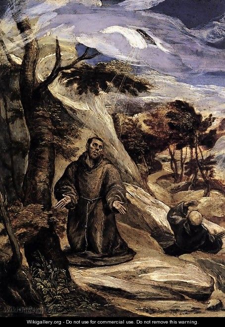 St Francis Receiving the Stigmata 1570-72 - El Greco (Domenikos ...