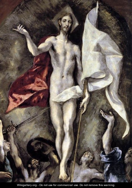 The Resurrection (detail 1) 1596-1600 - El Greco (Domenikos Theotokopoulos)