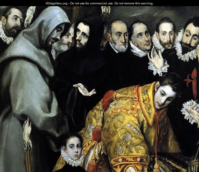 The Burial of the Count of Orgaz (detail 5) 1586-88 - El Greco (Domenikos Theotokopoulos)