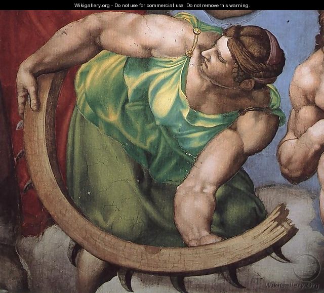 Last Judgment (detail-27) 1537-41 - Michelangelo Buonarroti
