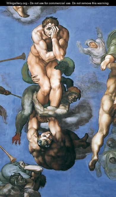 Last Judgment (detail-23) 1537-41 - Michelangelo Buonarroti
