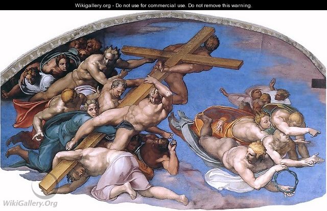 Last Judgment (detail-10) 1537-41 - Michelangelo Buonarroti