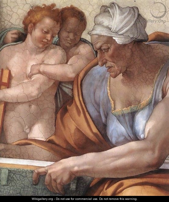 The Cumaean Sibyl (detail) 1510 - Michelangelo Buonarroti