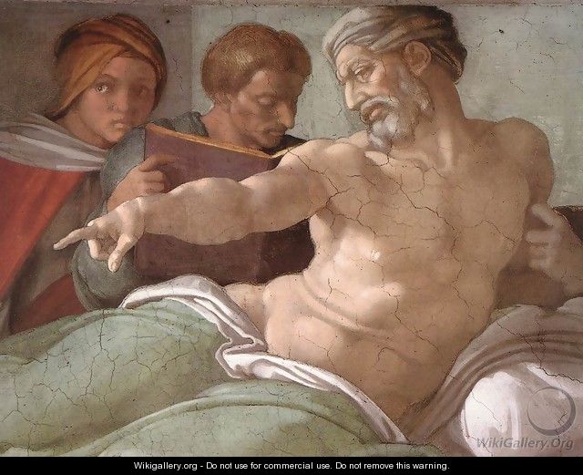 Punishment of Haman (detail-2) 1511 - Michelangelo Buonarroti